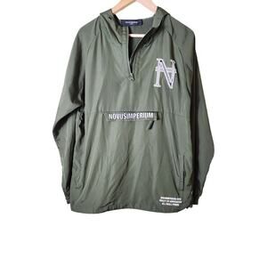 NOVUS IMPERIUM 2019 Green Embroidered Streetwear Lightweight Hooded Jacket SZ M